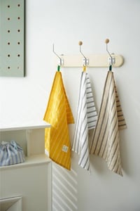 Image 2 of Retro Farmhouse French Linen Stripe Placemat for Elegant Table Setting