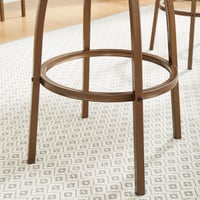 Image 5 of 2 Piece Bar Stools, Brown Bar Stools, Industrial,Easy to Assemble, With Footrest