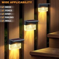 Image 1 of 4 Pack Outdoor Deck Lights Solar Color Changing Path Garden Patio