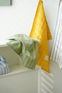 Image 3 of Retro Farmhouse French Linen Stripe Placemat for Elegant Table Setting