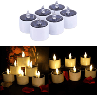 Image 1 of Solar Powered LED Candle Lights for Wedding Party Christmas Decoration