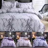 Image 1 of Marble Pattern Bedding Sets Polyester Bedding Cover Set 2/3pcs Twin