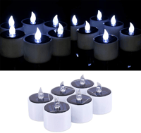 Image 2 of Solar Powered LED Candle Lights for Wedding Party Christmas Decoration