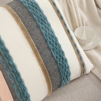 Image 5 of Boho Striped Chenille Throw Pillowcases
