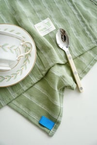 Image 5 of Retro Farmhouse French Linen Stripe Placemat for Elegant Table Setting