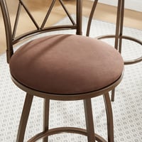 Image 7 of 2 Piece Bar Stools, Brown Bar Stools, Industrial,Easy to Assemble, With Footrest