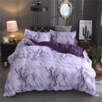Image 4 of Marble Pattern Bedding Sets Polyester Bedding Cover Set 2/3pcs Twin