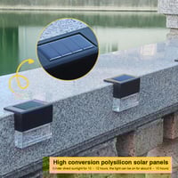 Image 5 of 4 Pack Outdoor Deck Lights Solar Color Changing Path Garden Patio