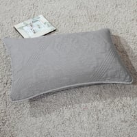 Image 6 of DaDa Bedding Floral Vintage Stone Wash Grey Matelassé Ash Silver