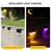 Image 6 of 4 Pack Outdoor Deck Lights Solar Color Changing Path Garden Patio