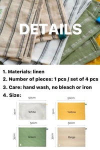 Image 8 of Retro Farmhouse French Linen Stripe Placemat for Elegant Table Setting