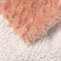 Image 5 of DaDa Bedding Coral Peach Rose Faux Fur Throw Blanket - Dreamy