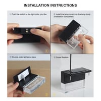 Image 7 of 4 Pack Outdoor Deck Lights Solar Color Changing Path Garden Patio