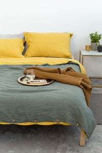 Image 1 of Linen Sham Pillowcase in Honey