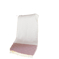 Image 4 of 70inches Turkish Cotton Handwoven Throw Blankets in Red