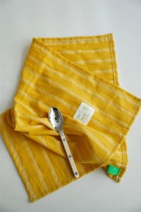 Image 10 of Retro Farmhouse French Linen Stripe Placemat for Elegant Table Setting