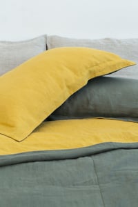 Image 2 of Linen Sham Pillowcase in Honey