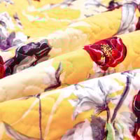 Image 6 of DaDa Bedding Yellow Floral Quilted Throw Blanket - Hummingbirds