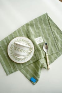 Image 12 of Retro Farmhouse French Linen Stripe Placemat for Elegant Table Setting