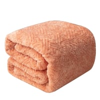 Image 8 of DaDa Bedding Coral Peach Rose Faux Fur Throw Blanket - Dreamy