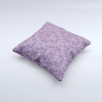 Image 4 of Dark Purple Delicate Pattern Ink-Fuzed Decorative Throw Pillow