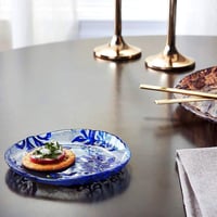 Image 3 of DAMASK Blue Velvet Gilded Glass Canapé Plates