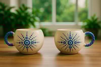 Image 2 of Set of 2 Handmade Ceramic Mugs for Coffee and Espresso