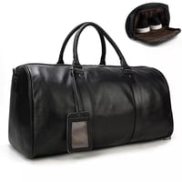 Image 1 of Natural Cowskin Travel Bags Waterproof Men's Leather Luggage Business 55cm