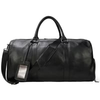 Image 2 of Natural Cowskin Travel Bags Waterproof Men's Leather Luggage Business 55cm