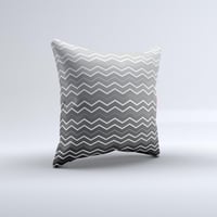 Image 5 of Black Gradient Layered Chevron Ink-Fuzed Decorative Throw Pillow