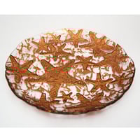 Image 1 of Set/4 SEA STAR DESSERT PLATES MIRROR BRONZE