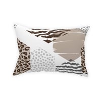 Image 6 of Decorative Throw Pillow - Beige Geometric Pattern