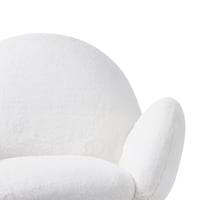 Image 3 of Solid Wood Beech Frame Imitation Lamb Fabric Chair, Suitable for Living Room