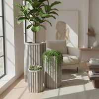 Image 2 of Hexagon Grove Column Planters - Medium