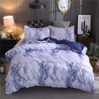 Image 10 of Marble Pattern Bedding Sets Polyester Bedding Cover Set 2/3pcs Twin