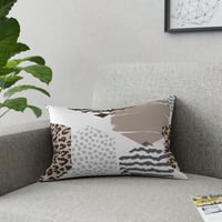 Image 8 of Decorative Throw Pillow - Beige Geometric Pattern
