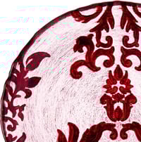 Image 5 of DAMASK Red Velvet Gilded Glass Canapé Plates