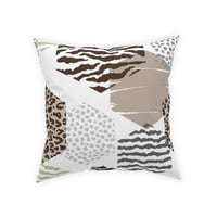 Image 9 of Decorative Throw Pillow - Beige Geometric Pattern