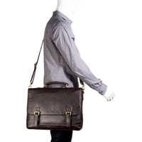 Image 4 of Hunter 15" Laptop Compatible Leather Briefcase