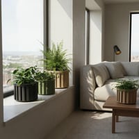 Image 1 of Round Strata Planter - Medium