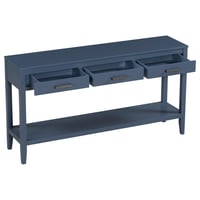 Image 5 of Contemporary 3-Drawer Console Table With 1 Shelf, for Entryway, Living Room