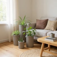 Image 5 of Round Strata Column Planters - Large