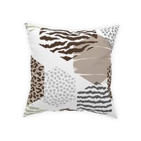 Image 10 of Decorative Throw Pillow - Beige Geometric Pattern