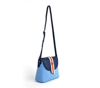 Image 5 of Kate - Blue Vegan Basket Weave Bag