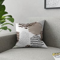 Image 12 of Decorative Throw Pillow - Beige Geometric Pattern