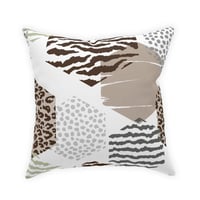 Image 13 of Decorative Throw Pillow - Beige Geometric Pattern