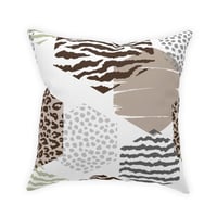 Image 14 of Decorative Throw Pillow - Beige Geometric Pattern