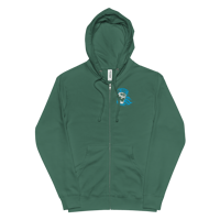 Image 3 of Blue Skull Unisex Zip Up Hoodie