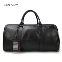 Image 12 of Natural Cowskin Travel Bags Waterproof Men's Leather Luggage Business 55cm