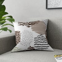 Image 16 of Decorative Throw Pillow - Beige Geometric Pattern